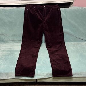 New Dark Purple Corduroy Pants